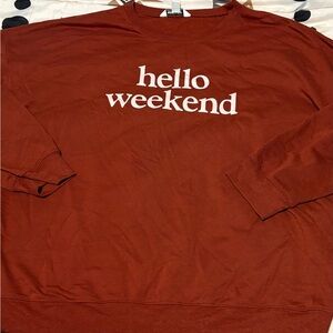 Nine West Women's Rust Crewneck Sweater